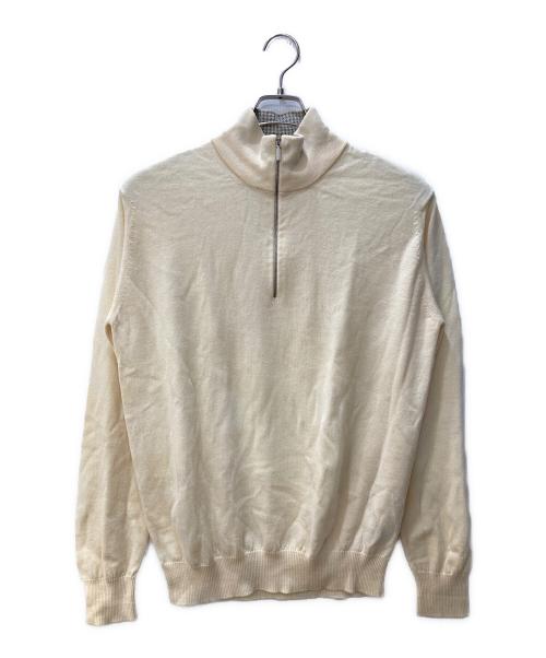 ERMENEGILDO ZEGNA（エルメネジルド・ゼニア）Ermenegildo Zegna (エルメネジルド・ゼニア) ハーフジップニット ベージュ サイズ:XL/54の古着・服飾アイテム