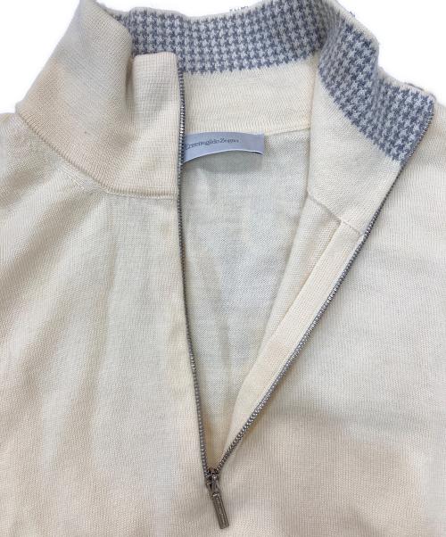 ERMENEGILDO ZEGNA（エルメネジルド・ゼニア）Ermenegildo Zegna (エルメネジルド・ゼニア) ハーフジップニット ベージュ サイズ:XL/54の古着・服飾アイテム