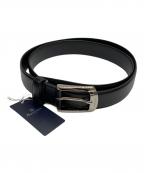 Aquascutumアクアスキュータム）の古着「レザーベルト」｜ブラック