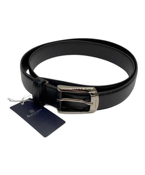 Aquascutum（アクアスキュータム）Aquascutum (アクアスキュータム) レザーベルト ブラック 未使用品の古着・服飾アイテム