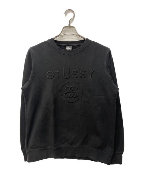 stussy（ステューシー）stussy (ステューシー) ロゴスウェット ブラック サイズ:Mの古着・服飾アイテム