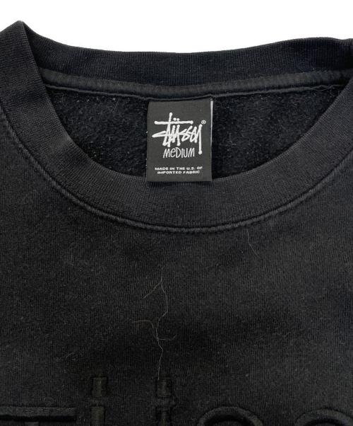 stussy（ステューシー）stussy (ステューシー) ロゴスウェット ブラック サイズ:Mの古着・服飾アイテム