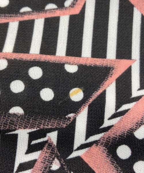 HIROKO BIS（ヒロコビス）HIROKO BIS (ヒロコビス) ジオメトリックプリントワンピース ブラック×ピンク サイズ:SIZE 9の古着・服飾アイテム