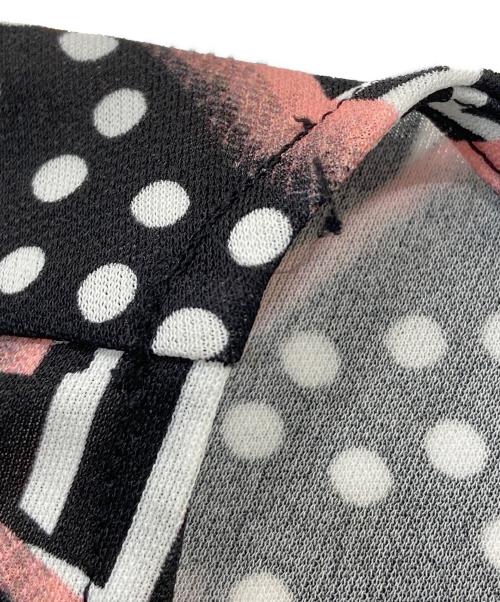 HIROKO BIS（ヒロコビス）HIROKO BIS (ヒロコビス) ジオメトリックプリントワンピース ブラック×ピンク サイズ:SIZE 9の古着・服飾アイテム