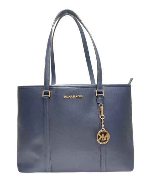 MICHAEL KORS（マイケル・コース）MICHAEL KORS (マイケルコース) トートバッグ ブルーの古着・服飾アイテム