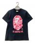 A BATHING APE（ア ベイシング エイプ）の古着「ABC CAMO BY BATHING TEE」｜ブラック