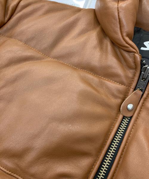 Schott（ショット）Schott (ショット) LEATHER CLASSIC DOWN JKT ブラウン サイズ:Mの古着・服飾アイテム
