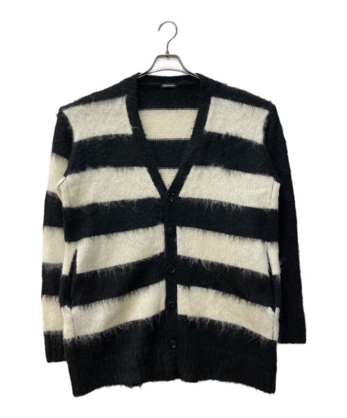 UNDERCOVERISM（アンダーカバーイズム）UNDERCOVERISM (アンダーカバーイズム) ニットカーディガン ブラック×ホワイト サイズ:2の古着・服飾アイテム