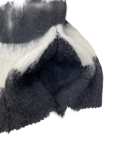 UNDERCOVERISM（アンダーカバーイズム）UNDERCOVERISM (アンダーカバーイズム) ニットカーディガン ブラック×ホワイト サイズ:2の古着・服飾アイテム