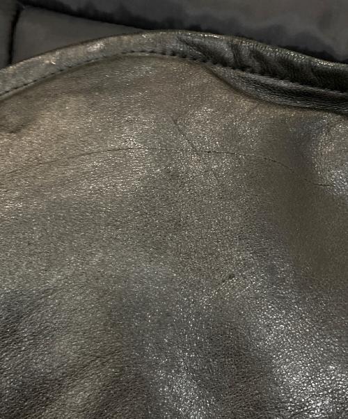 Ron Herman（ロンハーマン）Ron Herman (ロンハーマン) 襟ボアシープレザーオールレザー ダウン ジャケット ブラック サイズ:Ｍの古着・服飾アイテム
