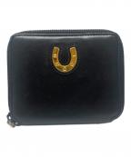 GUCCIグッチ）の古着「ホースシュー2つ折り財布」｜ブラック