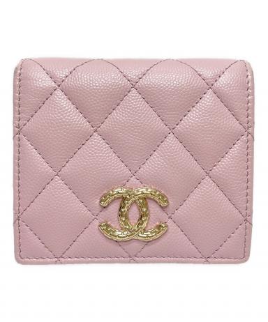 中古・古着通販】CHANEL (シャネル) キャビアスキンマトラッセ2つ折り