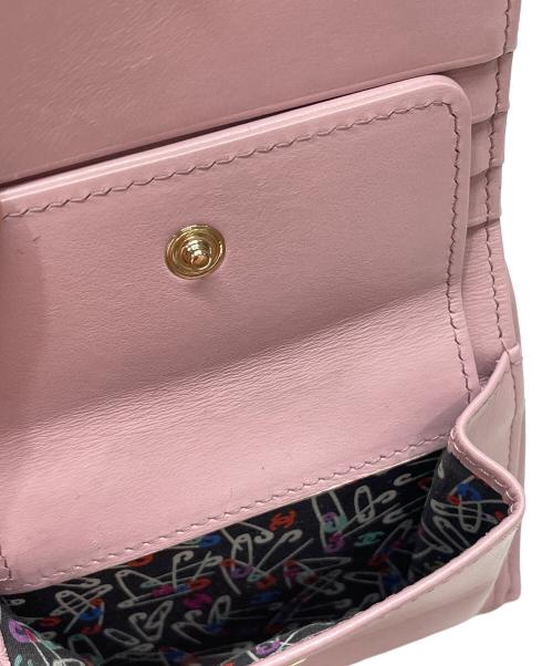 CHANEL（シャネル）CHANEL (シャネル) キャビアスキンマトラッセ2つ折り財布 ピンクの古着・服飾アイテム