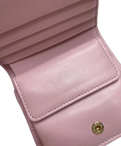 CHANEL（シャネル）CHANEL (シャネル) キャビアスキンマトラッセ2つ折り財布 ピンクの古着・服飾アイテム