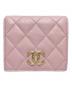 CHANEL（シャネル）の古着「キャビアスキンマトラッセ2つ折り財布」｜ピンク