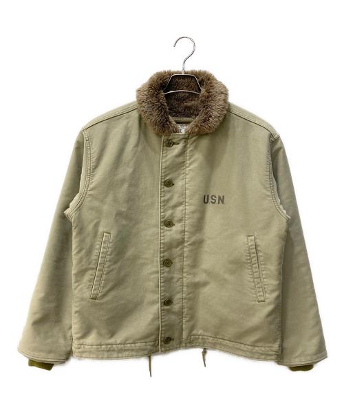 HOUSTON（ヒューストン）HOUSTON (ヒューストン) N-1デッキジャケット ベージュ サイズ:42の古着・服飾アイテム