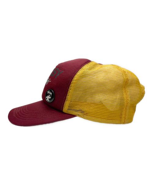 stussy（ステューシー）stussy (ステューシー) メッシュキャップ レッド×イエローの古着・服飾アイテム
