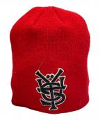 stussyステューシー）の古着「ニット帽」｜レッド