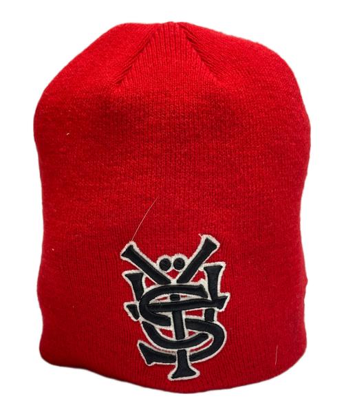 stussy（ステューシー）stussy (ステューシー) ニット帽 レッド サイズ:ONE SIZEの古着・服飾アイテム
