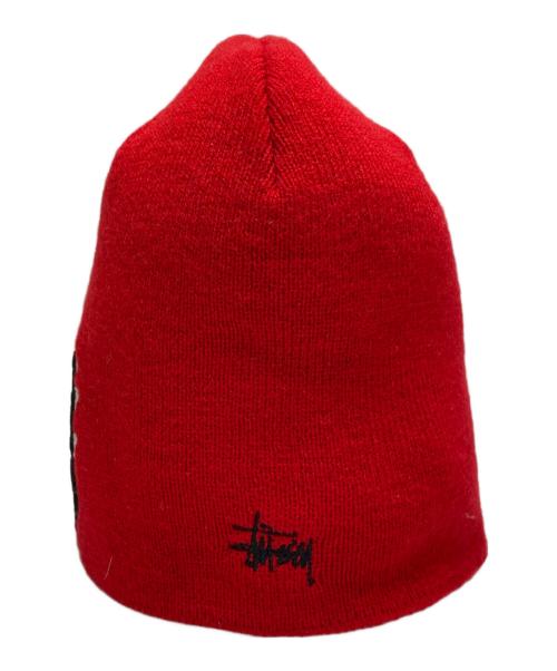 stussy（ステューシー）stussy (ステューシー) ニット帽 レッド サイズ:ONE SIZEの古着・服飾アイテム