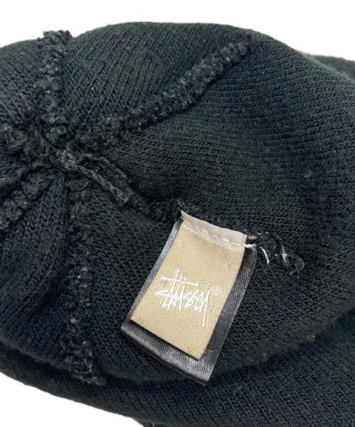 stussy（ステューシー）stussy (ステューシー) ニット帽 ブラック×オレンジの古着・服飾アイテム
