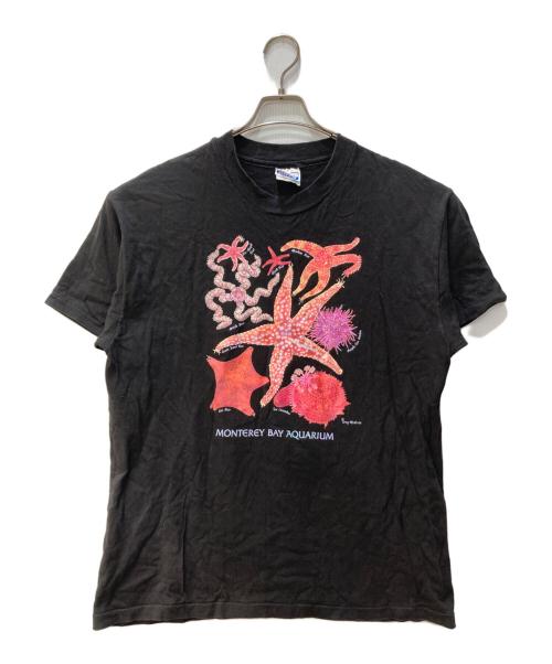 Hanes（ヘインズ）Hanes (ヘインズ) ヒトデプリントTシャツ ブラック サイズ:Lの古着・服飾アイテム