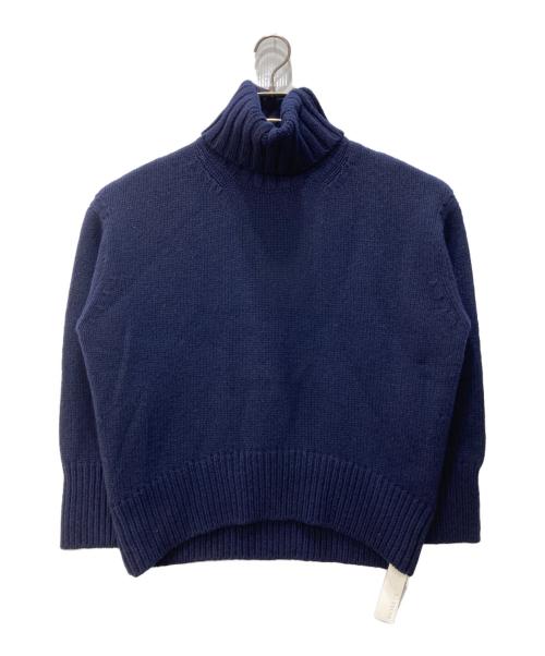 GALERIE VIE（ギャルリーヴィー）GALERIE VIE (ギャルリーヴィー) ファインウール タートルネックプルオーバー ネイビー サイズ:S 未使用品の古着・服飾アイテム