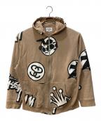 stussyステューシー）の古着「ジップパーカー」｜ベージュ