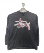 stussyステューシー）の古着「長袖Tシャツ」｜ブラック