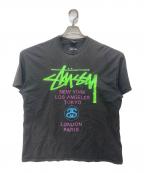 stussyステューシー）の古着「プリントTシャツ」｜ブラック