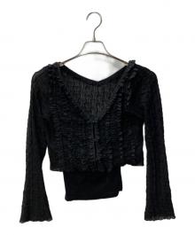 Snidel（スナイデル）の古着「シアーカーデキャミsetup」｜ブラック