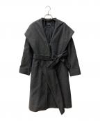 INEDイネド）の古着「カシミヤ100％フーデッドコート」｜グレー