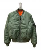AVIREXアヴィレックス）の古着「MA-1ジャケット」｜カーキ