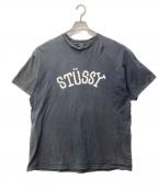 stussyステューシー）の古着「SロゴTシャツ」｜ブラック