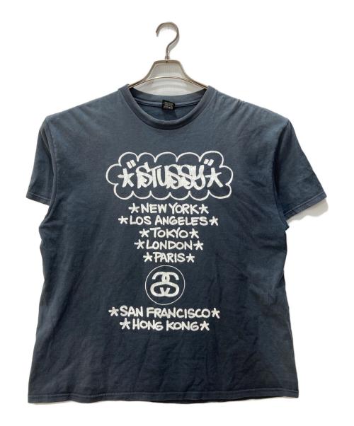 stussy（ステューシー）stussy (ステューシー) haze world tour tee ブラック サイズ:ＸＬの古着・服飾アイテム