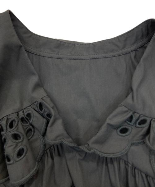 Apuweiser-riche（アプワイザーリッシェ）Apuweiser-riche (アプワイザーリッシェ) BIGカラー刺繍ブラウス ブラック サイズ:1の古着・服飾アイテム