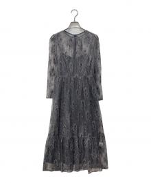 Kaene（カエン）の古着「オールレースワンピース」｜グレー