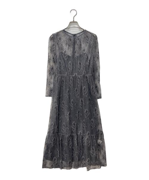 Kaene（カエン）kaene (カエン) オールレースワンピース グレー サイズ:Fの古着・服飾アイテム