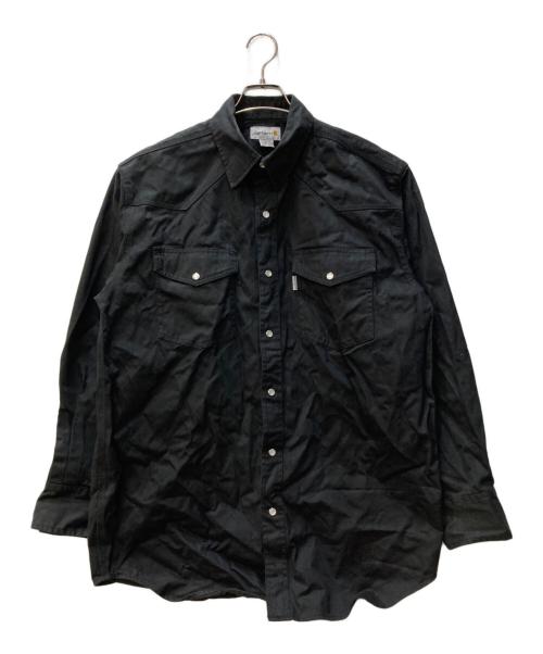 CarHartt（カーハート）CarHartt (カーハート) ウエスタンシャツ ブラック サイズ:Lの古着・服飾アイテム
