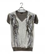 GUCCIグッチ）の古着「シルクドッキング半袖ニット」｜ホワイト