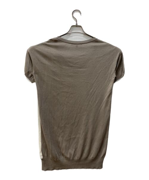 GUCCI（グッチ）GUCCI (グッチ) シルクドッキング半袖ニット ホワイト サイズ:Sの古着・服飾アイテム