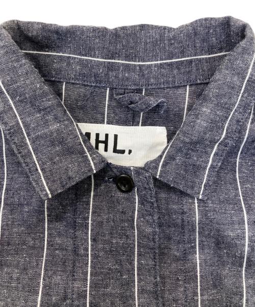 MHL（エムエイチエル）MHL (エムエイチエル) リネンシャツワンピース インディゴ サイズ:1の古着・服飾アイテム
