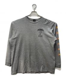 stussy（ステューシー）の古着「ラスタライオンプリント長袖Tシャツ」｜グレー