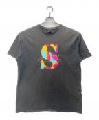 stussyステューシー）の古着「プリントTシャツ」｜ブラック
