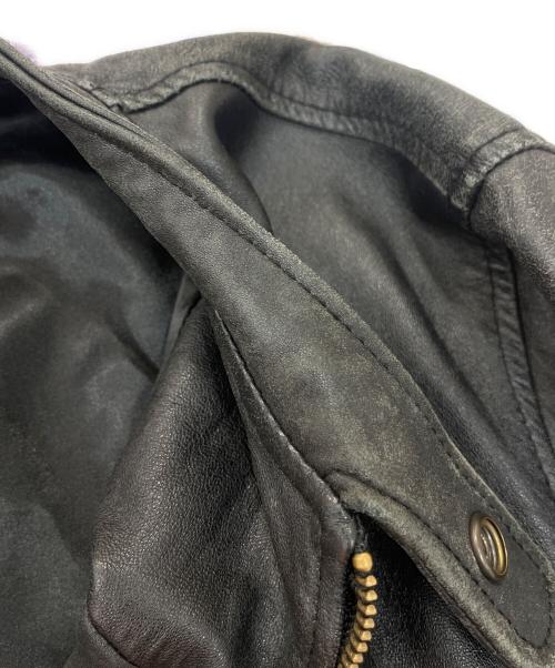 MONO-MART（モノマート）MONO-MART (モノマート) ラムレザーライダースジャケット ブラック サイズ:サイズ表記無しの古着・服飾アイテム