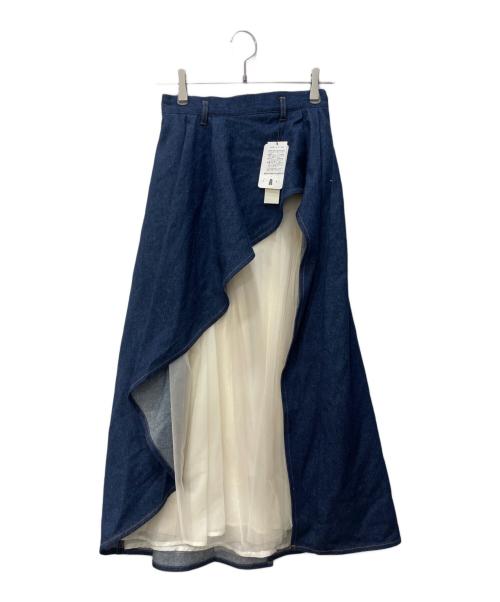 Resexxy（リゼクシー）Resexxy (リゼクシー) シアードッキングボリュームスカート インディゴ サイズ:Fの古着・服飾アイテム