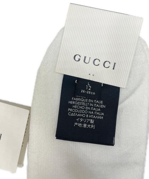 GUCCI（グッチ）GUCCI (グッチ) タイガー付きストレッチコットンソックス サイズ:26～28 未使用品の古着・服飾アイテム