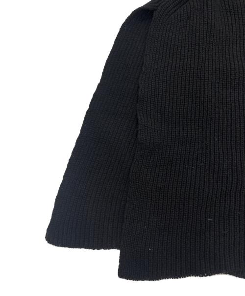 TWEEDMILL（ツイードミル）TWEEDMILL (ツイードミル) 五明祐子 (ゴミョウユウコ) スリット入り2wayニットポンチョ ブラック サイズ:サイズ表記無しの古着・服飾アイテム