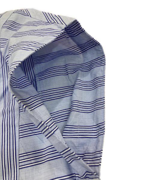 suadeo（スアデオ）suadeo (スアデオ) 先染めコットンストライプスキッパーワンピース スカイブルー サイズ:レギュラー丈の古着・服飾アイテム