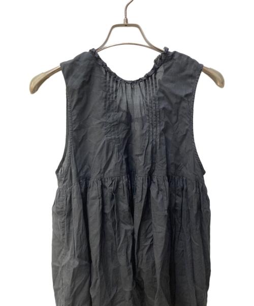 BEAMS BOY（ビームスボーイ）BEAMS BOY (ビームスボーイ) コットン ギャザー ノースリーブ ブラック サイズ:SIZE ONEの古着・服飾アイテム